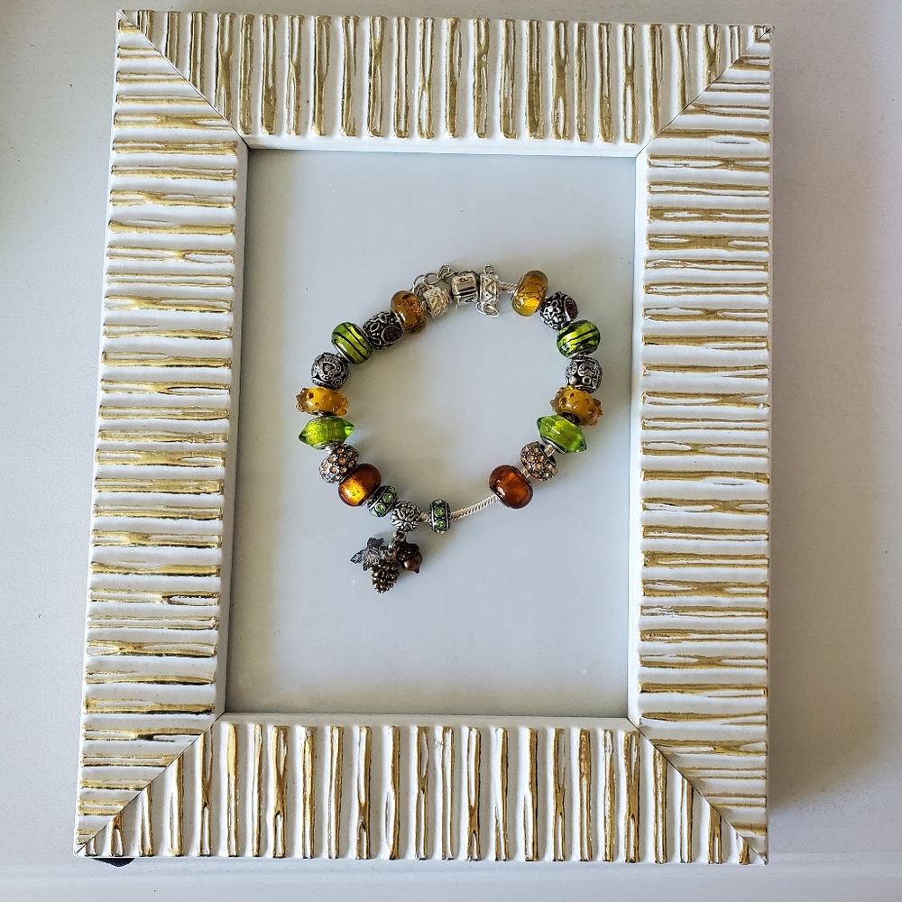 Pandora bracelet with charms